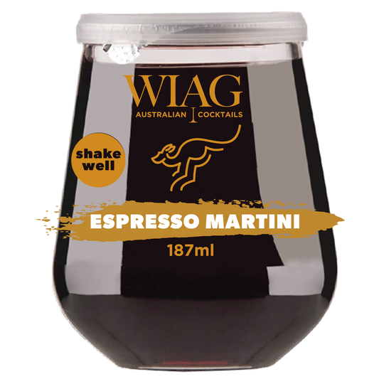 WIAG Espresso Martini Cocktails 12 Pack | 187ml Ready-to-Drink | 14% ABV Fruit Wine Cocktails | Australian Made - WIAG Global